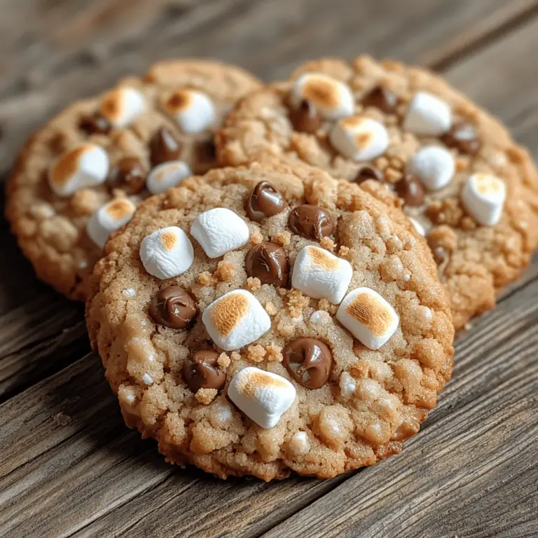 S'mores Delight Cookies are a delightful fusion of the nostalgic flavors of the classic campfire treat, s'mores, and the warm, comforting nature of freshly baked cookies. These cookies bring together the quintessential elements of s'mores: gooey marshmallows, rich chocolate, and crunchy graham cracker crumbs, all enveloped in a soft, chewy cookie. Whether you're hosting a gathering, planning a family movie night, or simply seeking a sweet indulgence after a long day, these cookies are sure to please both young and old alike.
