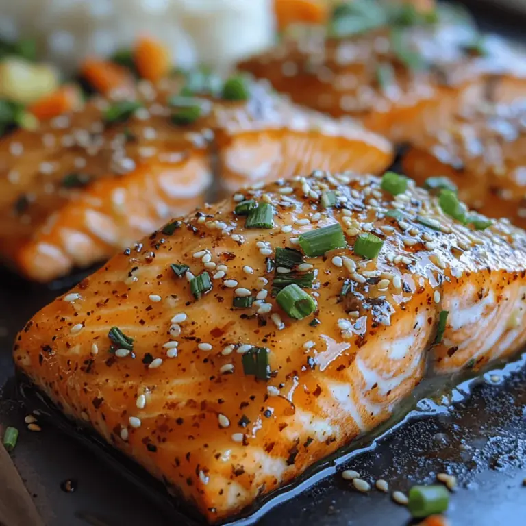 Discover the perfect balance of sweetness and heat with our Honey Sriracha Glazed Salmon recipe. This dish combines tender salmon fillets with a flavorful marinade that infuses the fish with a delightful blend of honey, spicy Sriracha, and zesty lime. Ideal for a quick weeknight dinner or impressing guests at a dinner party, this recipe is not only easy to prepare but also packed with flavor.