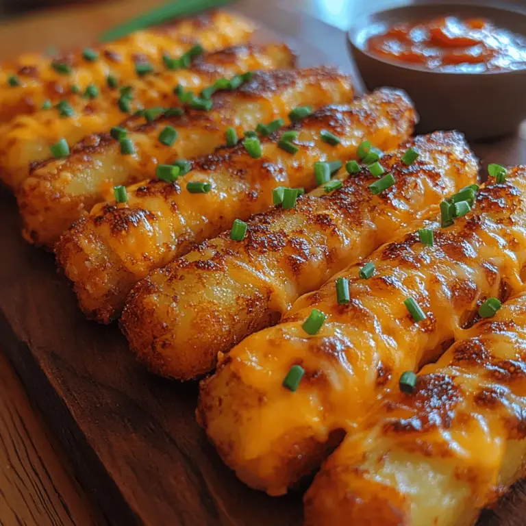 Crispy cheesy potato sticks are a delightful treat that combines the comforting essence of potatoes with the indulgent creaminess of cheese. This dish is not only a crowd-pleaser but also a versatile appetizer or snack that can be enjoyed at various occasions—from casual family gatherings and game day parties to elegant cocktail hours. The golden, crispy exterior juxtaposed with a gooey, cheesy center makes these potato sticks an irresistible choice for any palate.