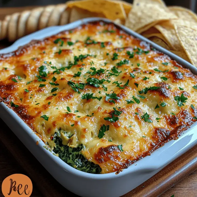 Spinach and artichoke dip has become a beloved staple at gatherings, parties, and casual get-togethers, thanks to its creamy, cheesy goodness that delights the palate. This dip has a unique ability to bring people together, offering a warm and inviting option that pairs perfectly with an array of dippers—from crunchy tortilla chips to fresh vegetable sticks. Its rich flavors and comforting texture make it a crowd-pleaser, ensuring that it often disappears quickly from the serving bowl.