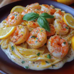 What sets Zesty Lemon Basil Shrimp Pasta apart is its harmonious blend of fresh ingredients that come together to create a symphony of flavors. The brightness of lemon juice and zest complements the sweet, tender shrimp, while the aromatic basil adds a touch of Italian flair. The creamy sauce brings everything together, creating a decadent yet refreshing dish that feels indulgent without being overly heavy.