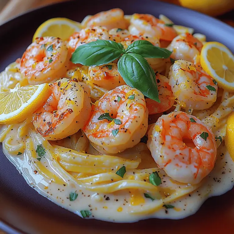 What sets Zesty Lemon Basil Shrimp Pasta apart is its harmonious blend of fresh ingredients that come together to create a symphony of flavors. The brightness of lemon juice and zest complements the sweet, tender shrimp, while the aromatic basil adds a touch of Italian flair. The creamy sauce brings everything together, creating a decadent yet refreshing dish that feels indulgent without being overly heavy.
