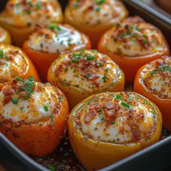 Stuffed peppers have long been a beloved dish across various cuisines, celebrated for their versatility and hearty appeal. Whether served as a main course or a side dish, these vibrant bundles of flavor can be customized to suit any palate. Today, we’re diving into a mouthwatering rendition: Loaded Bacon & Cheese Stuffed Peppers. This recipe takes the classic concept of stuffed peppers and elevates it with the irresistible combination of crispy bacon, creamy cheeses, and a medley of spices, creating a dish that is both comforting and indulgent.