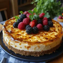 Imagine a dessert that captures the essence of two classic favorites: the rich and creamy texture of cheesecake combined with the delightful caramelized top of crème brûlée. The Vanilla Bean Crème Brûlée Cheesecake is precisely that—a luxurious treat that tantalizes the taste buds and satisfies the most discerning sweet tooth. This dessert embodies indulgence, making it the perfect centerpiece for special occasions and gatherings, from elegant dinner parties to family celebrations.