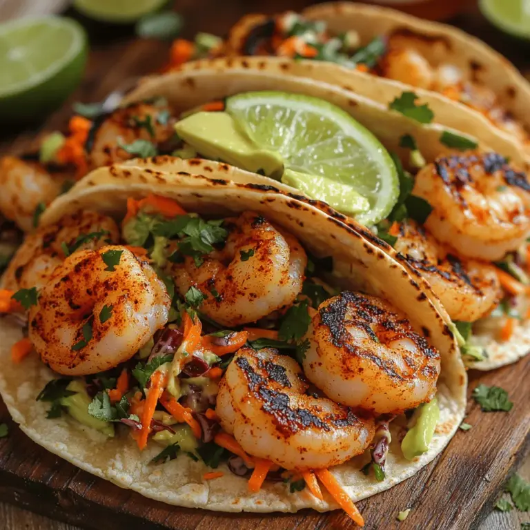 Spicy shrimp tacos are a vibrant and flavorful dish that perfectly captures the essence of Mexican cuisine. These tacos are not just a meal; they are an experience that combines the heat from perfectly seasoned shrimp with the cool, crisp texture of a refreshing cabbage slaw. This delightful balance makes each bite an explosion of flavors and textures that is hard to resist. Whether you're planning a casual weeknight dinner or a festive gathering, spicy shrimp tacos can elevate your meal to a whole new level.