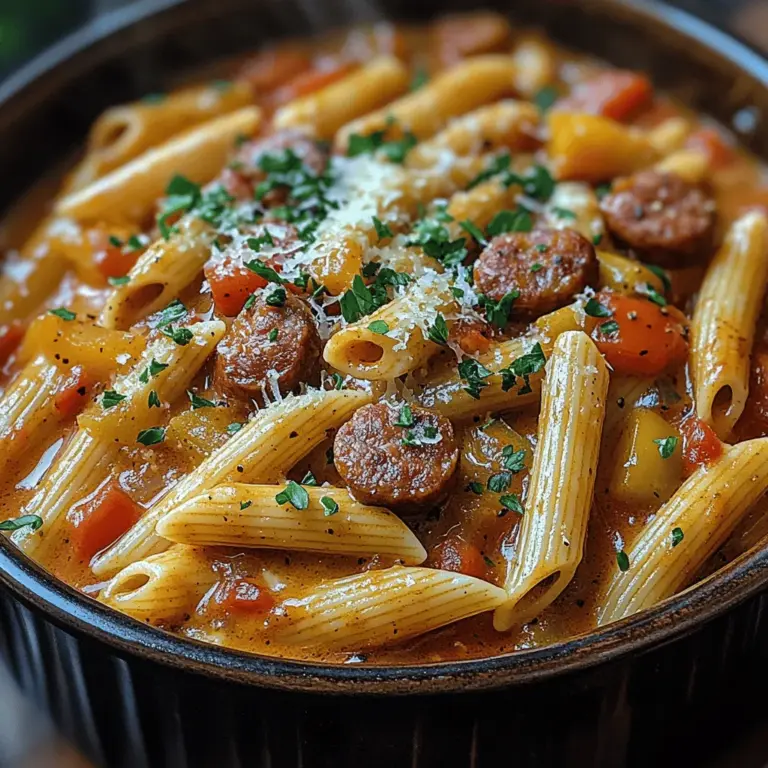 In today’s fast-paced world, one-pot meals have gained immense popularity among home cooks seeking both convenience and flavor. The one-pot cooking method not only provides a quick and easy solution for dinner but also allows for a harmonious blend of flavors that develop beautifully as the ingredients cook together. One such dish that embodies the essence of one-pot cooking is the Spicy Cajun Sausage Pasta. This recipe offers a delightful mix of bold flavors and comforting textures, making it the perfect option for busy weeknights or casual gatherings with friends and family.