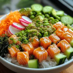 Deconstructed sushi bowls take the classic elements of sushi and present them in a more accessible format. Rather than rolling fish and vegetables in rice and seaweed, these bowls allow for customization and flexibility, catering to various dietary preferences. Whether you are a vegetarian, gluten-free eater, or simply someone who enjoys experimenting with flavors, deconstructed sushi bowls offer the perfect platform to create a meal that fits your needs. This dish allows you to mix and match ingredients, ensuring everyone's preferences are met without compromising on taste.