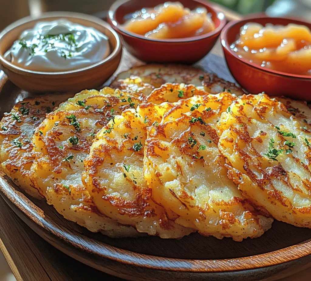 If you’re searching for a dish that embodies warmth, comfort, and a rich cultural heritage, look no further than <strong>Kartoffelpuffer</strong>, or German potato pancakes. This beloved traditional dish, made primarily from grated potatoes, has been a staple in German kitchens for generations. Kartoffelpuffer is not just food; it’s a nostalgic reminder of family gatherings, local festivals, and winter markets where the air is filled with the enticing aroma of sizzling potatoes.” /></p>
</p>
<h3>Tips for Adjusting Heat During Frying to Avoid Burning</h3>
</p>
<p>When frying your Kartoffelpuffer, managing the heat is crucial to achieving that perfect crispy texture without burning. Here are some tips to help you fry your potato pancakes to perfection:</p>
</p>
<p>1. <strong>Use the Right Oil</strong>: Choose oils with high smoke points, such as canola or sunflower oil, to minimize the risk of burning. Avoid oils that have lower smoke points, like olive oil, as they can easily burn at the high temperatures needed for frying.</p>
</p>
<p>2. <strong>Preheat the Oil</strong>: Heat your oil in a skillet over medium-high heat before adding the potato mixture. You can test if the oil is hot enough by dropping a small spoonful of the batter into the pan. If it sizzles immediately, the oil is ready.</p>
</p>
<p>3. <strong>Adjust the Temperature as Needed</strong>: Start with medium-high heat for the first batch, then adjust to medium once you’ve established a good frying rhythm. If the edges of your Kartoffelpuffer begin to darken too quickly, lower the heat slightly to allow the insides to cook through without burning.</p>
</p>
<p>4. <strong>Don’t Overcrowd the Pan</strong>: Frying too many pancakes at once can lower the oil temperature significantly, leading to sogginess rather than crispiness. Fry in batches, leaving enough space between each pancake to ensure even cooking.</p>
</p>
<p>5. <strong>Monitor Cooking Time</strong>: Each side should take about 3-4 minutes to become golden brown. Keep an eye on the color as you cook; if you notice that one side is browning faster than the other, adjust the heat accordingly.</p>
</p>
<h3>Serving Suggestions and Pairings</h3>
</p>
<p>Crispy German Kartoffelpuffer can be enjoyed in various ways, enhancing your dining experience. Here are some traditional accompaniments and creative serving suggestions:</p>
</p>
<p>– <strong>Traditional Accompaniments</strong>: The classic way to serve Kartoffelpuffer is with a generous dollop of applesauce and a side of sour cream. The sweetness of the applesauce balances the savory flavor of the pancakes, while sour cream adds a creamy richness.</p>
</p>
<p>– <strong>Exploring Variations</strong>: Consider pairing your Kartoffelpuffer with a fresh salad for a light meal or topping them with smoked salmon for an elegant twist. A sprinkle of chives or dill can also add a refreshing flavor that complements the dish beautifully.</p>
</p>
<p>– <strong>Presentation Ideas</strong>: For gatherings or special occasions, arrange your Kartoffelpuffer on a large serving platter with bowls of sour cream and applesauce on the side. Garnish with fresh herbs or edible flowers to make the dish visually appealing. This not only enhances the meal but also sparks conversation among guests.</p>
</p>
<h3>Exploring Variations of Kartoffelpuffer</h3>
</p>
<p>While the traditional Kartoffelpuffer is beloved, there are numerous regional and creative variations worth exploring:</p>
</p>
<p>– <strong>Regional Variations</strong>: In Germany, different regions have their own takes on Kartoffelpuffer. For example, in the Rhineland, they might add grated carrots or zucchini for added flavor and color. In Poland, a similar dish called “placki ziemniaczane” may also incorporate onions and garlic.</p>
</p>
<p>– <strong>Creative Twists</strong>: For a modern twist, consider adding fresh herbs such as parsley, chives, or even rosemary to the potato mixture. Spices like nutmeg or paprika can introduce a warm, aromatic flavor that elevates the dish.</p>
</p>
<p>– <strong>Dietary Adaptations</strong>: If you’re looking for vegetarian or gluten-free options, you can substitute regular flour with gluten-free alternatives like almond or chickpea flour. Additionally, incorporating different vegetables, such as sweet potatoes or butternut squash, can add a new flavor dimension while keeping the dish plant-based.</p>
</p>
<h3>Nutritional Benefits of Kartoffelpuffer</h3>
</p>
<p>Understanding the nutritional profile of your Kartoffelpuffer can help you enjoy this dish mindfully:</p>
</p>
<p>– <strong>Nutritional Overview</strong>: The primary ingredients—potatoes, onions, and eggs—offer a balance of carbohydrates, proteins, and fats. Potatoes provide essential vitamins and minerals, such as vitamin C and potassium, while onions add antioxidants.</p>
</p>
<p>– <strong>Balance of Macronutrients</strong>: Each serving of Kartoffelpuffer contains carbohydrates from the potatoes, which serve as a source of energy. The eggs contribute protein, supporting muscle repair and growth, while the oil used for frying provides healthy fats, promoting satiety.</p>
</p>
<p>– <strong>Health Considerations</strong>: While Kartoffelpuffer can be a delicious part of a balanced diet, it’s important to enjoy them in moderation, especially due to their frying method. Pairing them with a side of vegetables or a salad can enhance the meal’s nutritional value.</p>
</p>
<h3>Cultural Significance and Fun Facts</h3>
</p>
<p>Kartoffelpuffer is more than just a dish; it carries cultural significance and a rich history:</p>
</p>
<p>– <strong>Historical Context</strong>: Traditionally, Kartoffelpuffer have been popular at German festivals and Christmas markets, where they are often served hot with applesauce. They symbolize comfort food and bring families together during special occasions.</p>
</p>
<p>– <strong>Folklore Anecdotes</strong>: There are numerous anecdotes surrounding Kartoffelpuffer, with many families having their own secret recipes passed down through generations. In some cultures, they are said to bring good luck, especially when served during festive gatherings.</p>
</p>
<p>– <strong>Global Popularity</strong>: Variations of potato pancakes can be found worldwide, from the Jewish latkes during Hanukkah to the Irish boxty. Each culture’s interpretation reflects local ingredients and culinary traditions, showcasing the versatility and universal appeal of potato pancakes.</p>
</p>
<h3>Conclusion</h3>
</p>
<p>Making Crispy German Kartoffelpuffer is not just about the food; it’s an experience that connects you to a rich cultural heritage. From the first step of grating the potatoes to the final crispy bite, each moment is filled with joy and tradition. This dish holds a special place not only in everyday meals but also in festive celebrations, allowing families and friends to come together.</p>
</p>
<p>As you explore and enjoy traditional recipes like Kartoffelpuffer, you embrace the stories and flavors of different cultures. So, gather your ingredients, invite loved ones into the kitchen, and create delicious memories that will last a lifetime. Enjoying these golden potato pancakes is not just about nourishment; it’s about connecting with your roots and sharing a piece of history with every bite.</p>
</div>