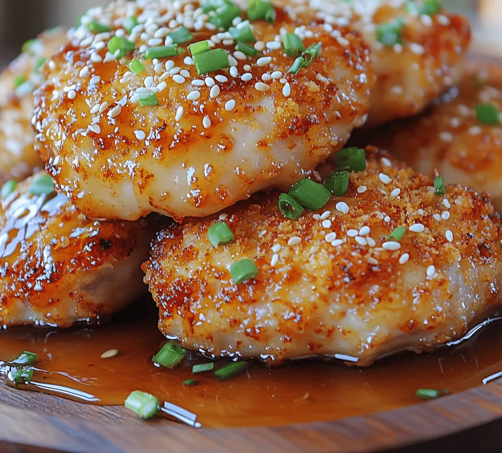 Crispy Honey Chicken Delight is a dish that perfectly encapsulates the harmony between texture and flavor. With its golden-brown exterior and a luscious honey glaze, this recipe is not just about eating; it’s about experiencing a delightful symphony of sweet and savory notes in every bite. The crunchy panko coating complements the tender chicken thighs, making it a favorite among both kids and adults.