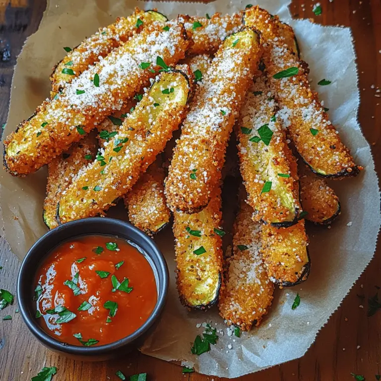 In the world of vegetables, zucchini stands out as one of the most versatile and adaptable ingredients. Whether grilled, sautéed, or baked, it can be transformed into a myriad of dishes that delight the palate. One of the most exciting ways to enjoy zucchini is by turning it into crispy fries, a healthier alternative to traditional potato fries. This recipe for Crispy Garlic Parmesan Zucchini Fries combines the light, refreshing taste of zucchini with the rich flavors of garlic and Parmesan cheese, making it an irresistible treat for both kids and adults alike.