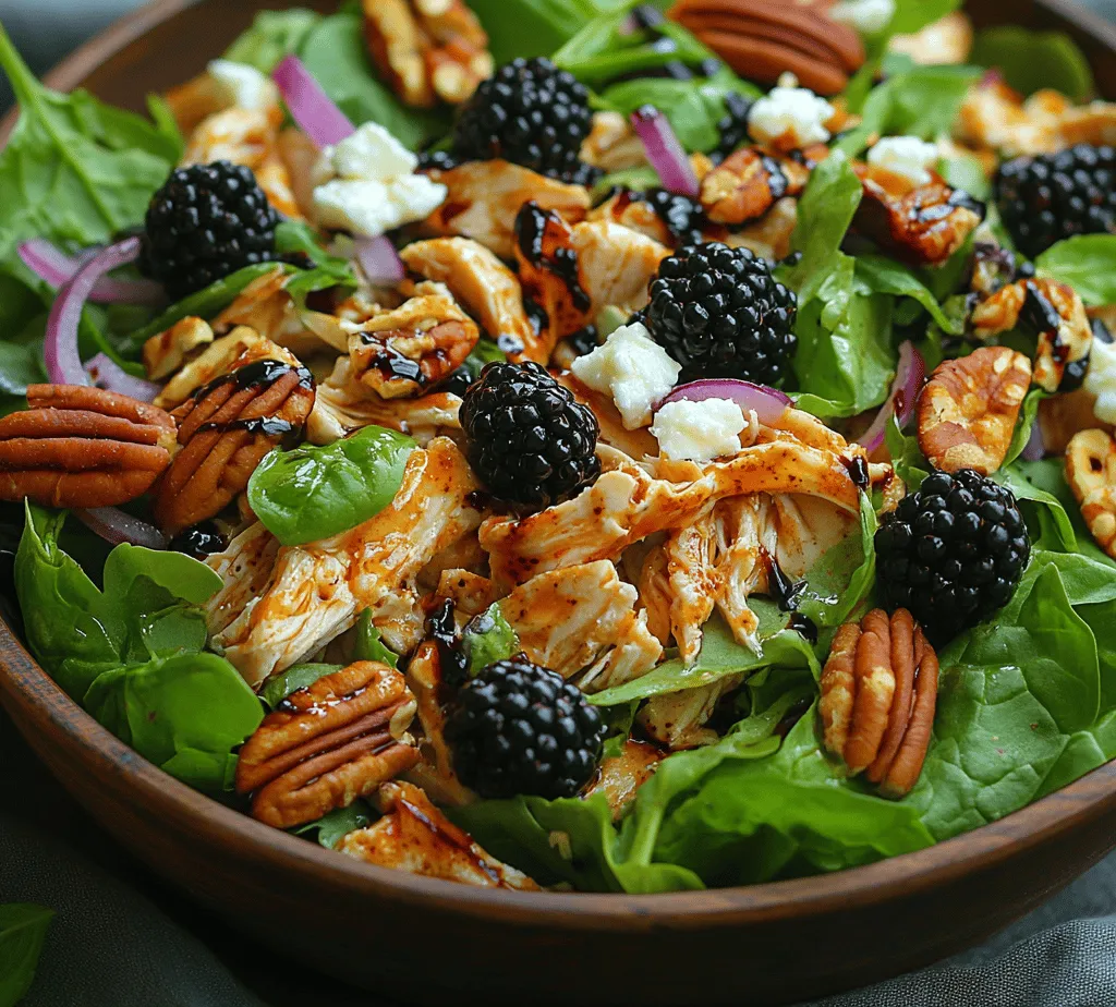 As the sun shines brighter and the days grow longer, there’s nothing quite like a refreshing salad to satisfy your cravings while keeping things light and healthy. Enter the Blackberry Bliss Chicken Salad, a delightful combination of flavors and textures that promises to make your meals feel special, whether you’re hosting a summer gathering, enjoying a picnic in the park, or prepping for the week ahead. This vibrant dish not only pleases the palate but also nourishes the body, making it an ideal choice for health-conscious individuals seeking a delicious meal.