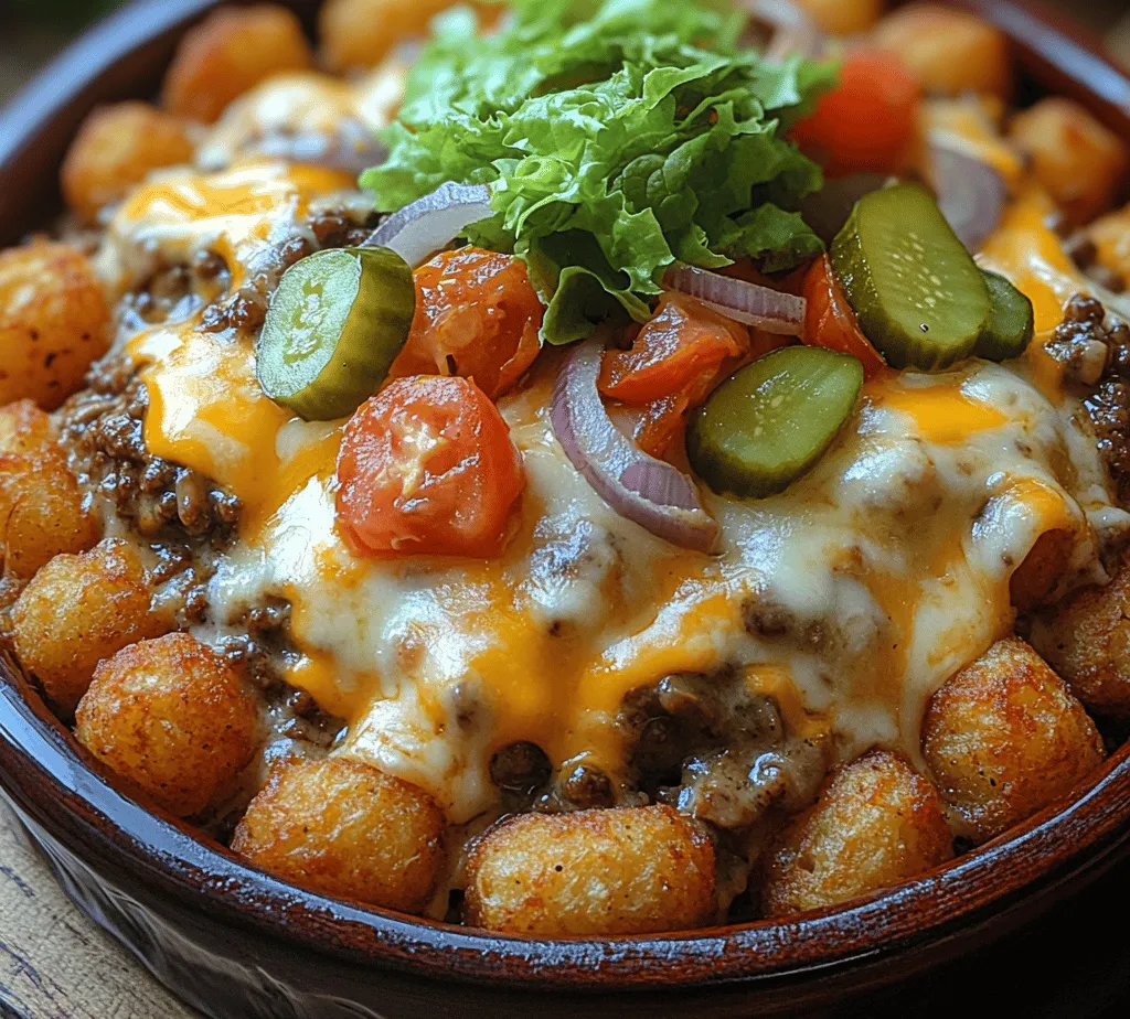 The cheeseburger tater tot casserole is a perfect blend of nostalgic flavors. It brings together the best elements of two beloved comfort foods: the juicy cheeseburger and the crispy tater tot. This casserole is particularly great for busy families or anyone looking to whip up a delicious meal without spending hours in the kitchen.