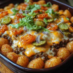 The cheeseburger tater tot casserole is a perfect blend of nostalgic flavors. It brings together the best elements of two beloved comfort foods: the juicy cheeseburger and the crispy tater tot. This casserole is particularly great for busy families or anyone looking to whip up a delicious meal without spending hours in the kitchen.