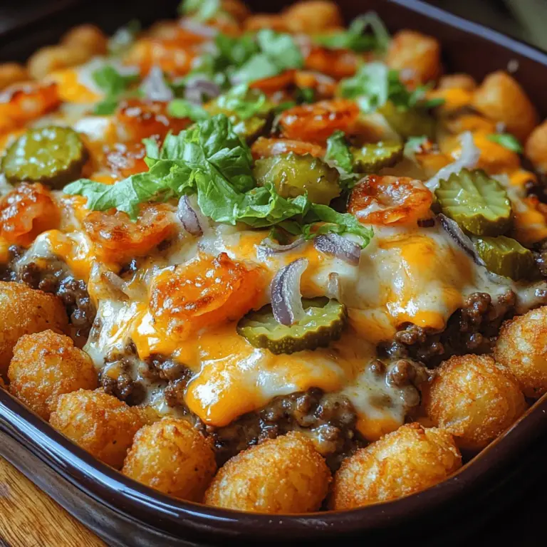 The cheeseburger tater tot casserole is a perfect blend of nostalgic flavors. It brings together the best elements of two beloved comfort foods: the juicy cheeseburger and the crispy tater tot. This casserole is particularly great for busy families or anyone looking to whip up a delicious meal without spending hours in the kitchen.