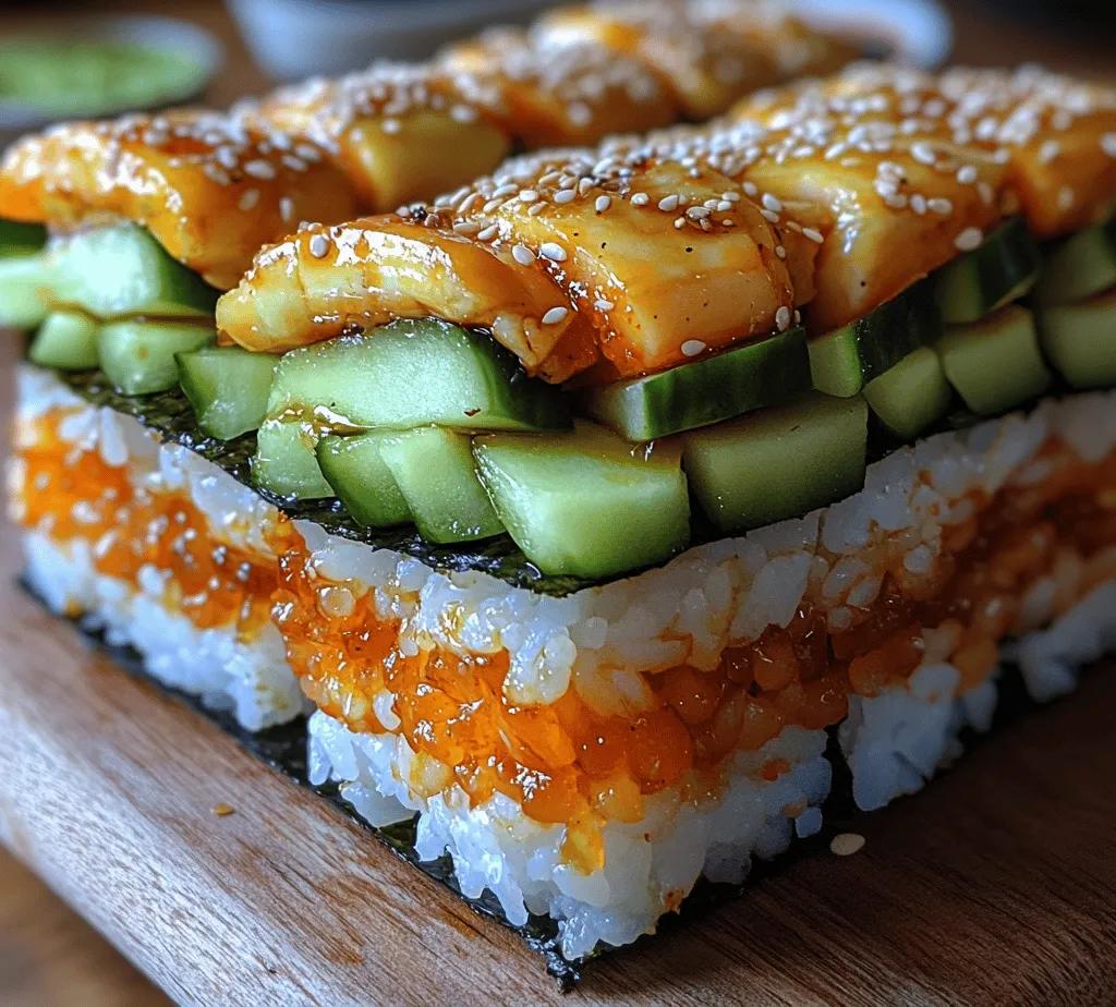 The sushi sandwich has become a sensation on platforms like TikTok and Instagram, where vibrant food presentations and innovative recipes thrive. Chefs and home cooks alike have embraced the sushi sandwich for its unique ability to adapt traditional sushi ingredients into a hand-held format. With its combination of fresh vegetables, protein options, and a savory rice base, the sushi sandwich is not only visually appealing but also a fun and interactive meal.