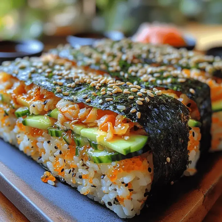 The sushi sandwich has become a sensation on platforms like TikTok and Instagram, where vibrant food presentations and innovative recipes thrive. Chefs and home cooks alike have embraced the sushi sandwich for its unique ability to adapt traditional sushi ingredients into a hand-held format. With its combination of fresh vegetables, protein options, and a savory rice base, the sushi sandwich is not only visually appealing but also a fun and interactive meal.