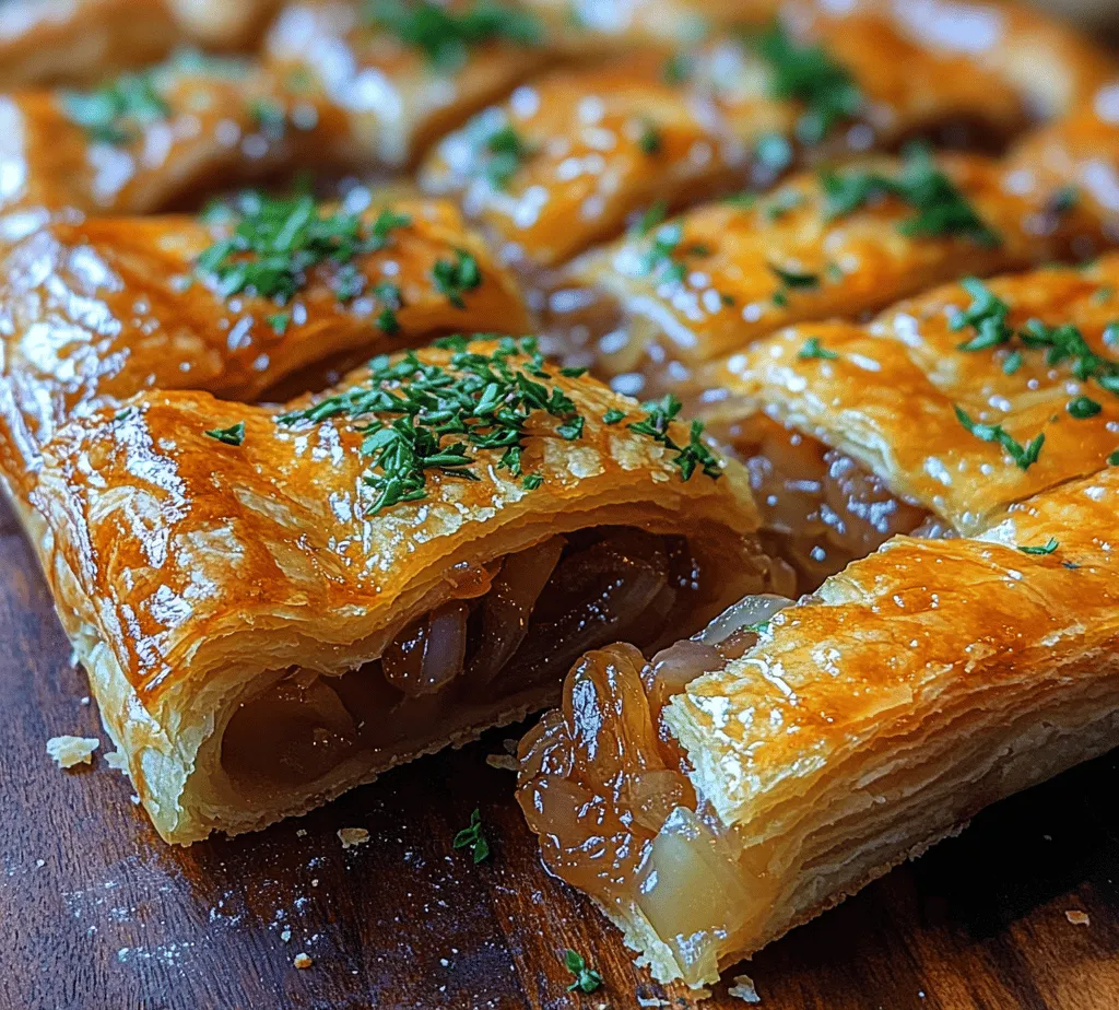 If you're seeking a dish that embodies sophistication and comfort in equal measure, look no further than the Caramelized Onion & Gruyère Tart. This savory tart is a culinary masterpiece, marrying the sweetness of slowly caramelized onions with the nutty, rich flavor of Gruyère cheese. Whether you're hosting a fancy brunch, preparing a delightful appetizer for guests, or simply indulging in a light dinner, this tart fits the bill perfectly. Its flaky puff pastry crust serves as the ideal vessel for the creamy filling, making each bite a harmonious blend of textures and flavors.