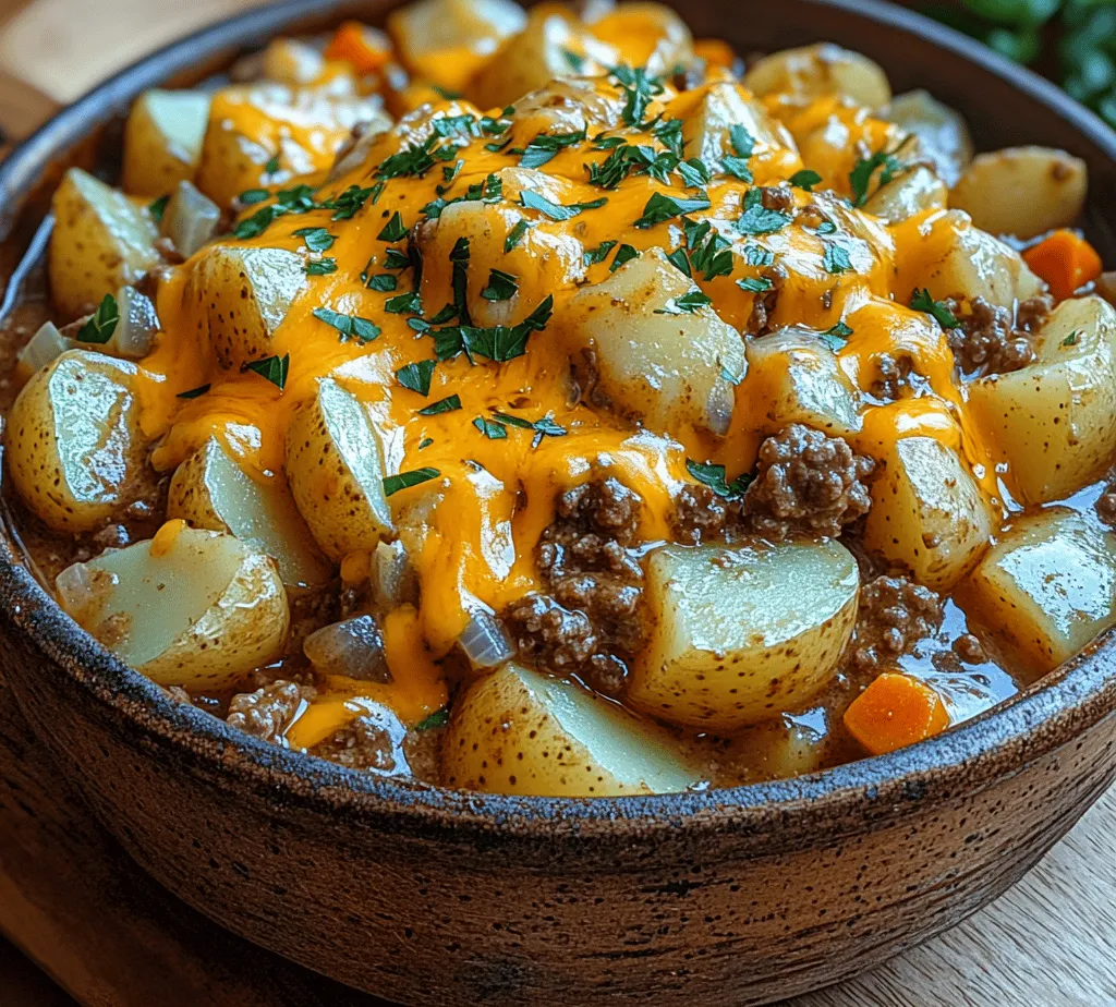In today’s fast-paced world, finding a meal that is not only delicious but also easy to prepare is a challenge many home cooks face. Enter the Cheesy One Pot Beef and Potatoes, a dish that embodies comfort and convenience while satisfying the taste buds of both kids and adults alike. This recipe combines the savory flavors of tender ground beef, hearty potatoes, and gooey cheese into a delightful one-pot meal that is sure to become a family favorite.