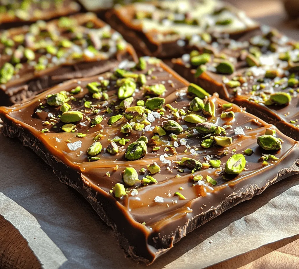 Indulging in a delightful treat that balances rich flavors with satisfying textures can elevate any occasion. The Nutty Bliss Salted Caramel Pistachio Bark is a perfect example of such a treat, combining the deep richness of dark chocolate with the creaminess of white chocolate, topped with crunchy salted pistachios and a hint of caramel. This guide will take you through the process of creating this delectable dessert, ensuring you impress your family and friends with your culinary skills. Whether it’s for a special celebration or simply a sweet craving, this bark recipe is sure to satisfy.