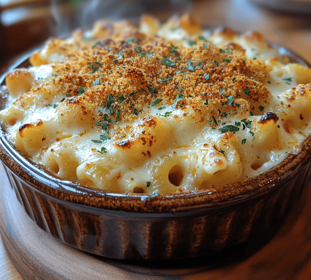 At the heart of every great mac and cheese is its pasta base, and for Southern Baked Mac and Cheese, elbow macaroni is the traditional choice. This small, tube-shaped pasta is perfect for capturing the creamy cheese sauce, ensuring every bite is filled with flavor. When selecting your elbow macaroni, look for high-quality brands that offer a good bite when cooked, as this will enhance the overall texture of the dish.