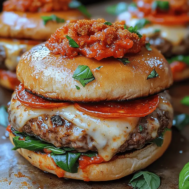 Creating the perfect Pizza Burger begins with understanding the core ingredients that contribute to its flavor and texture. Each element plays a crucial role in ensuring that every bite is as delicious as the last.