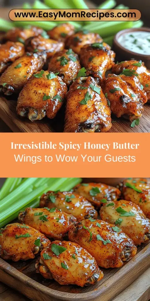 Discover a delicious twist on classic chicken wings with this Spicy Honey Butter Wings recipe! These wings combine sweet honey and spicy hot sauce for an irresistible flavor that everyone will love. Perfect for game days, gatherings, or cozy nights in, this recipe guides you through selecting the right ingredients, prepping, and baking the wings to crispy perfection. Elevate your wing game and impress your guests with this crunchy, flavorful dish that promises to be a crowd favorite!
