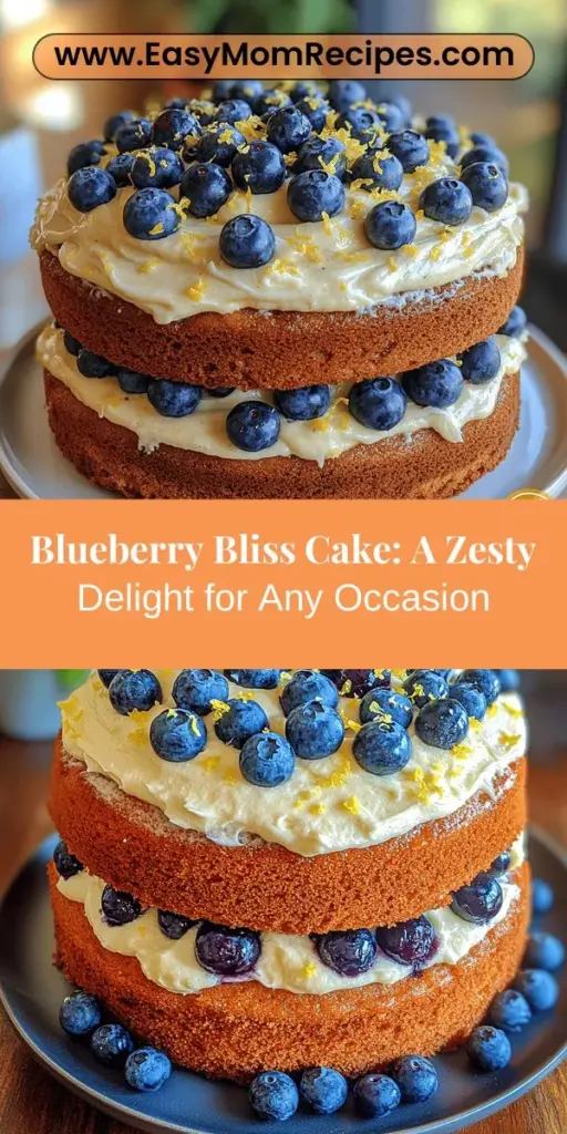 Indulge in the deliciousness of Blueberry Bliss Cake topped with zesty lemon cream cheese frosting! This vibrant dessert beautifully balances sweet blueberries with a refreshing lemon kick, making it ideal for celebrations or cozy afternoons. Packed with health benefits and bursting with flavor, this cake is a crowd-pleaser for all ages. Follow our easy step-by-step guide to create this stunning treat that will leave everyone asking for seconds!