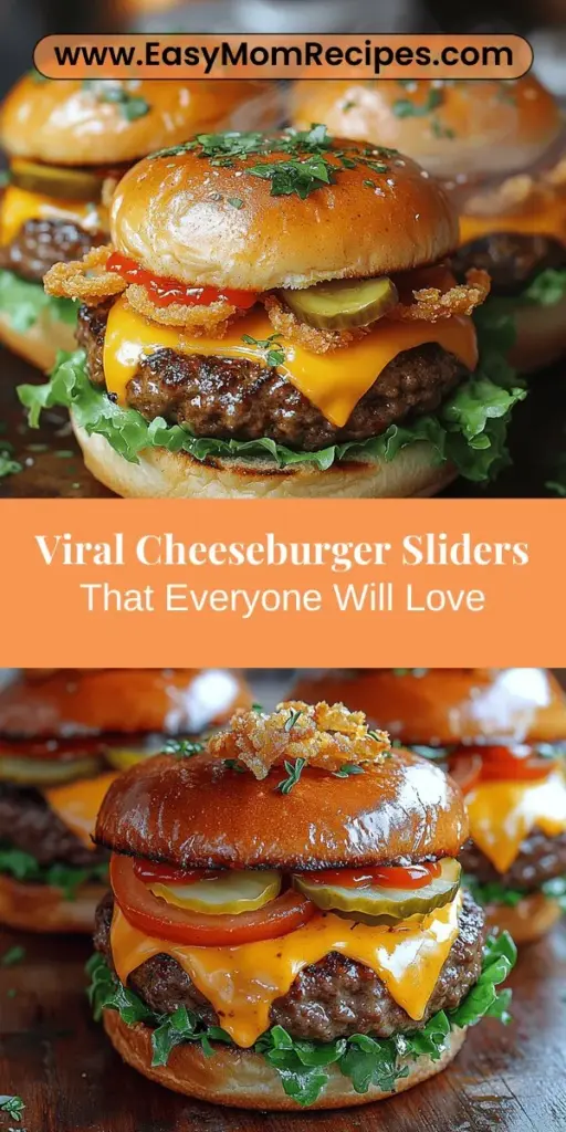 Join the slider craze with Viral Cheeseburger Sliders, perfect for any gathering! These mini sandwiches are packed with juicy beef, melted cheddar, and a mix of fresh toppings, making them a crowd favorite. Learn how to choose the right ingredients, mix flavors, and master the perfect cooking techniques to create this delicious comfort food. Whether it's game day or a family dinner, these sliders promise satisfaction in every bite. Discover the joy of slider-making today!