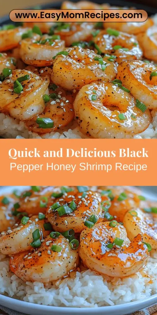 Experience the delightful fusion of flavors with Black Pepper Honey Shrimp! This quick and easy recipe pairs succulent shrimp with a luscious blend of honey, soy sauce, and a kick of black pepper. In just 30 minutes, you can impress your guests or enjoy a gourmet meal at home. Perfectly versatile, this dish can be served over rice or with sautéed vegetables, and it’s a fantastic option for meal prep too. Elevate your dining experience with this savory indulgence!