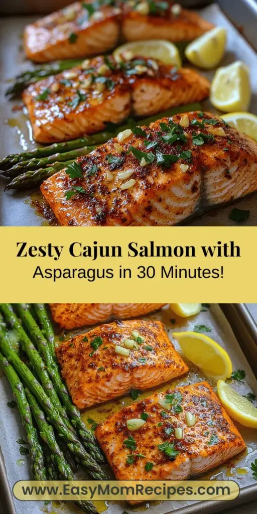 Discover the deliciousness of Zesty Baked Cajun Salmon with Asparagus, a meal that combines the rich flavor of salmon with vibrant Cajun spices. This recipe is quick to prepare, taking under 30 minutes, making it perfect for busy weeknights or special occasions. Packed with omega-3s and essential nutrients, this dish is not only flavorful but also healthful. Enjoy the tender salmon paired with crisp asparagus for a satisfying and colorful meal that everyone will love. Dive into the world of Cajun cuisine and elevate your dinner experience today!