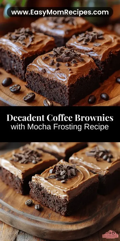 Satisfy your sweet tooth with rich coffee brownies topped with creamy mocha frosting! This recipe blends bold coffee and chocolate flavors, perfect for gatherings or a cozy night in. Learn about the essential ingredients that contribute to their fudgy texture and deep taste. Plus, enjoy step-by-step instructions for creating these irresistible treats. Elevate your dessert experience and impress friends and family with this delightful indulgence!