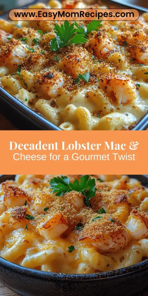 Elevate your comfort food game with Buttery Lobster Mac & Cheese, a gourmet delight that combines creamy cheese sauce and succulent lobster. Perfect for special occasions or a cozy night in, this dish features expertly cooked elbow macaroni, rich sharp cheddar, Gruyère, and a crunchy panko topping for added texture. Follow our easy step-by-step instructions to create this indulgent meal that's sure to impress family and friends alike. Treat yourself to a culinary experience that’s as comforting as it is extraordinary!