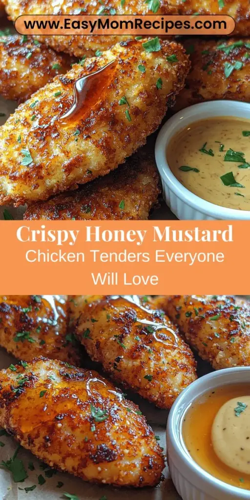 Discover a delicious twist on a classic comfort food with Crispy Honey Mustard Chicken Tenders. This easy recipe combines the sweet and tangy flavors of honey and mustard, elevating traditional chicken tenders to a new level. Perfect for busy weeknights or gatherings, these tenders are juicy on the inside and crispy on the outside. Follow our step-by-step guide for a mouthwatering dish that will impress your family and friends. Enjoy crispy perfection tonight!