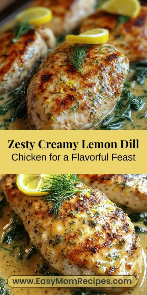Discover the vibrant flavors of Zesty Creamy Lemon Dill Chicken, a perfect blend of zesty lemon and fresh dill combined with a rich creamy sauce. This versatile dish is not only easy to prepare but also ideal for weeknight dinners or special occasions. In this article, you'll find a detailed recipe that breaks down essential ingredients and their roles, along with helpful preparation tips to impress your family or guests. Dive into a delightful culinary experience that elevates your cooking repertoire!