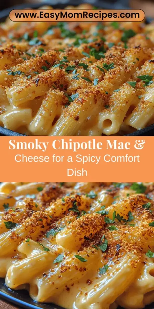Elevate your comfort food game with this smoky chipotle mac and cheese recipe. This delightful dish combines al dente pasta with a creamy cheese sauce enriched by the bold flavors of chipotle peppers and smoked paprika. Enjoy the crunchy breadcrumb topping that contrasts beautifully with the velvety texture of the cheese. Perfect for family dinners or gatherings, this mac and cheese offers a nostalgic twist that’s sure to impress both kids and adults alike.