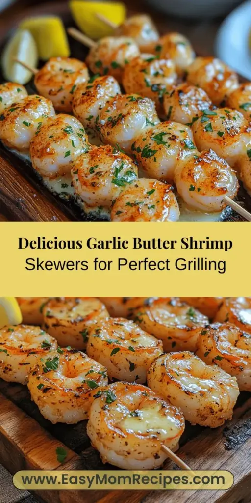 Indulge in the deliciousness of garlic butter shrimp skewers, a perfect blend of succulent seafood and rich flavors that will elevate any meal. This easy recipe features large shrimp marinated in a garlic butter blend, enhanced with fresh herbs and spices for a burst of flavor. Ideal for summer barbecues or a quick weeknight dinner, these skewers cook in just minutes, making them a go-to choice for seafood lovers. Discover how simple it is to impress family and friends with this delectable dish!