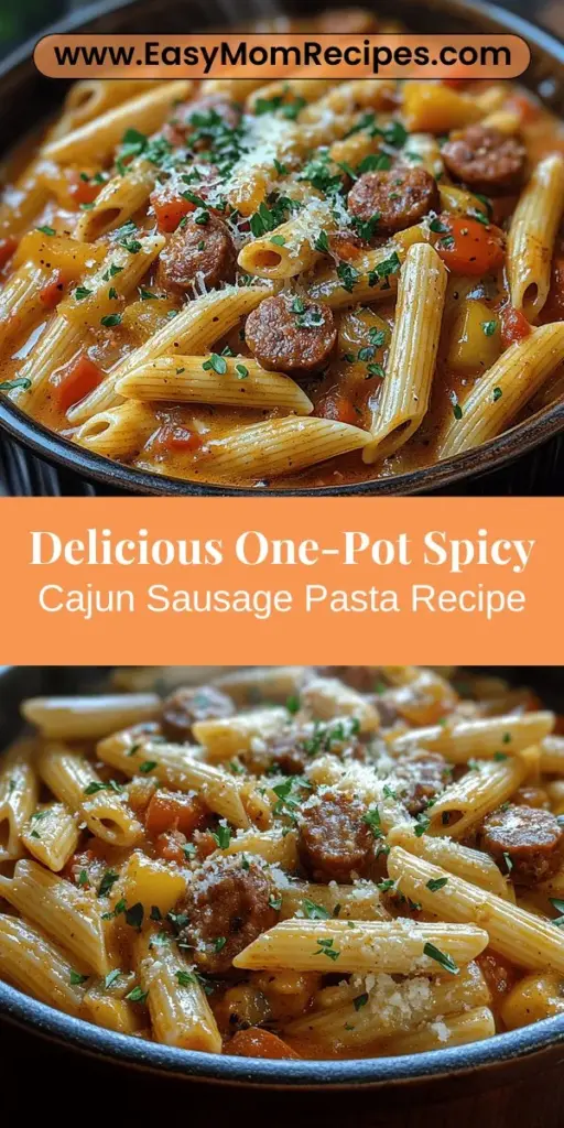 Discover the delightful flavors of Cajun cuisine with this One-Pot Spicy Cajun Sausage Pasta recipe. Perfect for busy weeknights, this dish combines andouille sausage, fresh bell peppers, and a blend of spices, all cooked together for a rich, cohesive flavor. Enjoy minimal cleanup without sacrificing taste—a meal that brings everyone to the table. Embrace the comfort of one-pot cooking and savor this satisfying dish that captures the essence of Louisiana's culinary heritage.