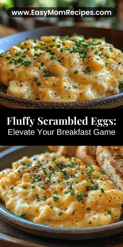 Discover the secret to perfect fluffy scrambled eggs with this simple guide. Learn about the essential ingredients, like fresh eggs and cream, and how to whip them to a light and airy texture. Follow step-by-step instructions for cooking them slowly to achieve a creamy consistency without overcooking. Whether you prefer them classic or gourmet with herbs and cheese, mastering this breakfast staple will elevate your morning meals. Enjoy delicious, nutritious scrambled eggs that can satisfy any palate.