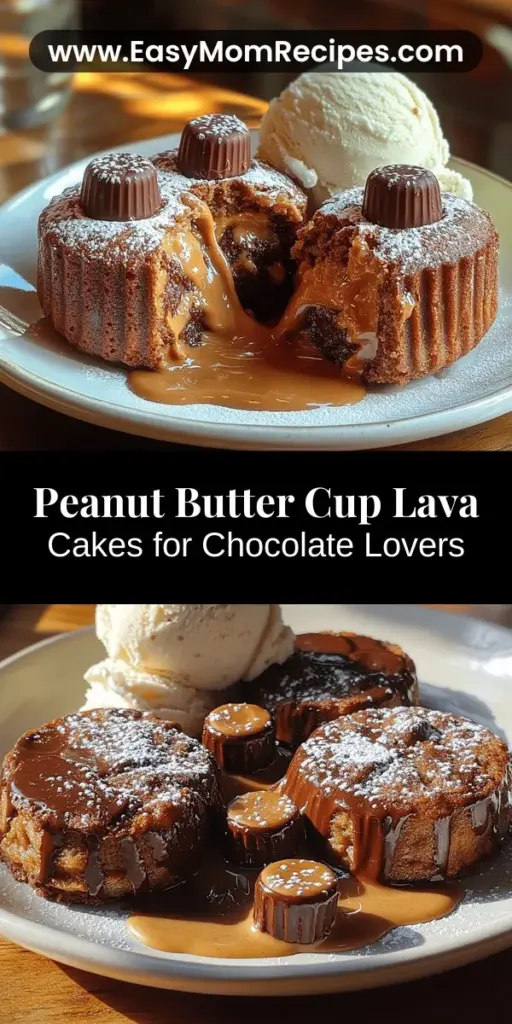 Discover the magic of peanut butter cup lava cakes, a deliciously indulgent twist on the classic molten chocolate cake. These easy-to-make desserts feature a rich chocolate exterior with a gooey, peanut butter-filled center that flows out with every bite. Perfect for impressing guests or enjoying a cozy treat at home, these cakes combine the best elements of chocolate and creamy peanut butter for an unforgettable experience. Explore this delightful recipe and elevate your dessert game!