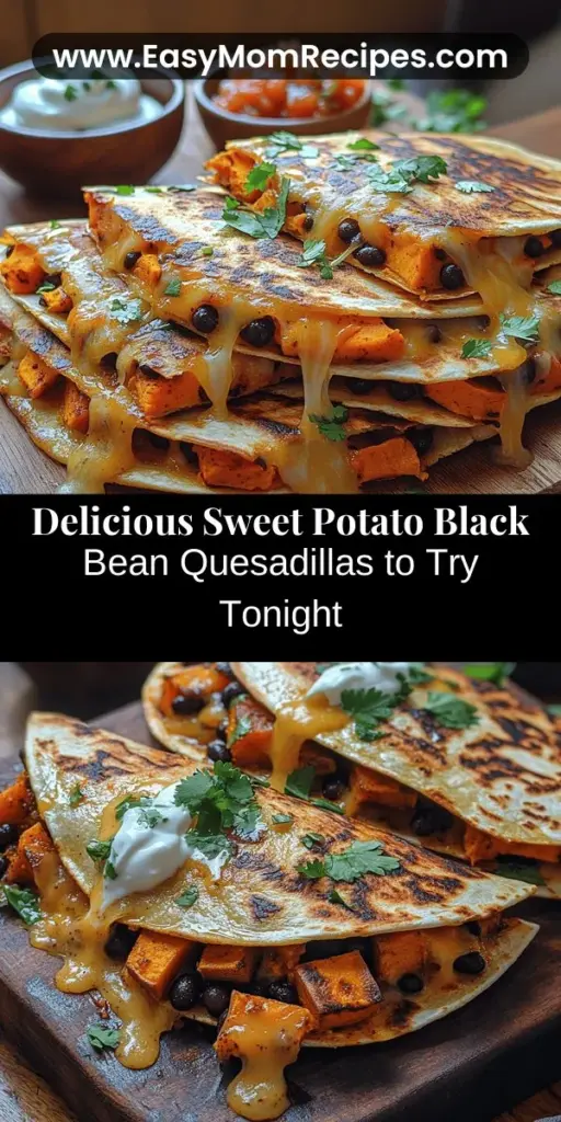 Discover the delightful taste of Sweet Potato Black Bean Quesadillas, a vibrant and nutritious meal perfect for any time of day. This recipe combines the natural sweetness of sweet potatoes with the earthiness of black beans, creating a satisfying dish rich in protein and fiber. Easy to make and customizable, these quesadillas cater to a variety of dietary preferences, making them an excellent choice for gatherings. Enjoy this comfort food that's as healthy as it is delicious!