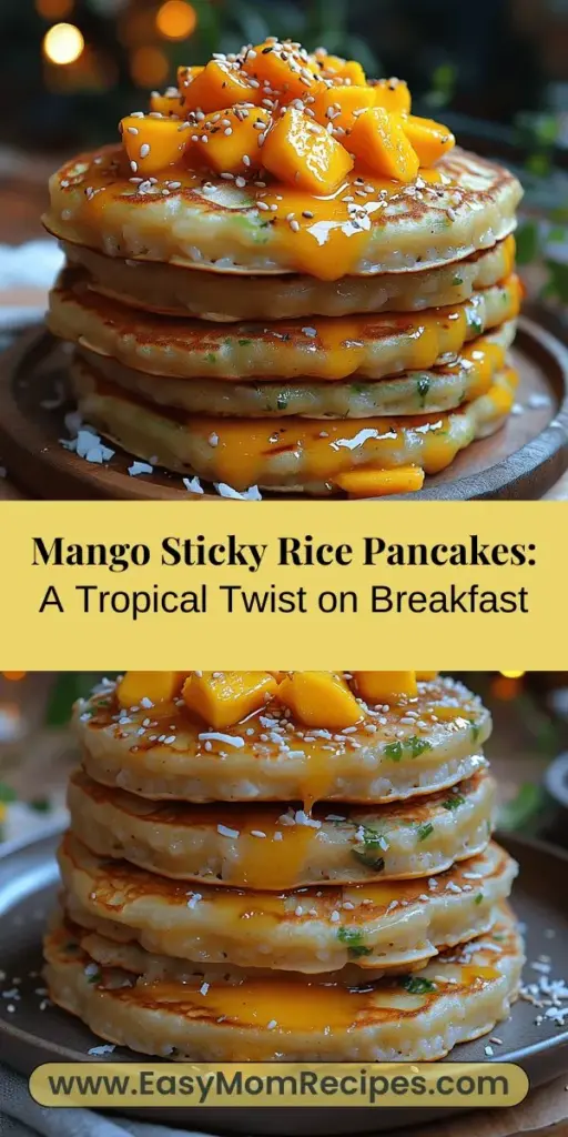 Discover the delicious fusion of flavors with Mango Sticky Rice Pancakes, a creative twist on the beloved Thai dessert. This recipe blends chewy glutinous rice and creamy coconut with sweet, ripe mangoes for a delightful breakfast or brunch that’s both fun to make and irresistible to eat. From understanding key ingredients to cooking tips and serving suggestions, this guide takes you step by step to create a vibrant dish that brings a taste of Thailand to your table. Enjoy the unique textures and mouthwatering flavors in every bite!