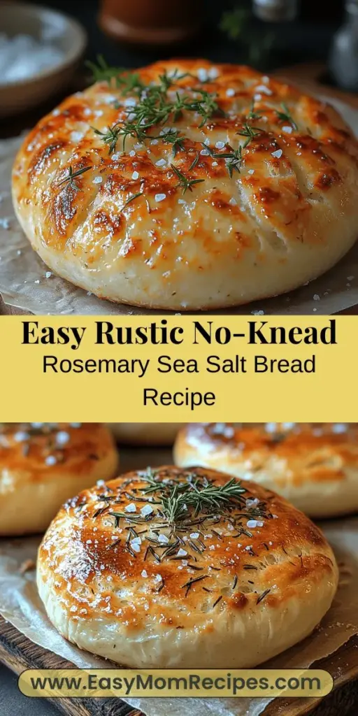 Discover the joy of baking with this rustic no-knead rosemary sea salt bread recipe. Perfect for beginners, this bread boasts an irresistible aroma and flavor without the hassle of kneading. Just mix a few simple ingredients, let the dough rise slowly to develop rich flavors, and bake for a delightful crusty loaf. Enjoy it warm with butter, alongside soups, or as a tasty appetizer. This easy recipe is sure to impress your family and friends while filling your home with warmth.