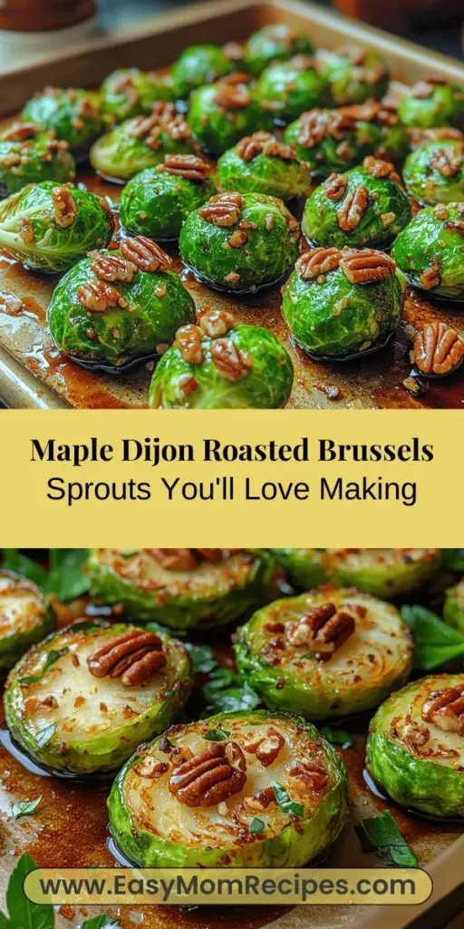 Discover the delicious transformation of Brussels sprouts with the recipe for Maple Dijon Roasted Brussels Sprouts. This vibrant dish combines sweet maple syrup and tangy Dijon mustard to create a perfect balance of flavors. Packed with nutrients, Brussels sprouts offer both health benefits and versatility, making them an ideal side for any meal. Enjoy a nutritious treat that's easy to prepare and full of flavor, perfect for any occasion!