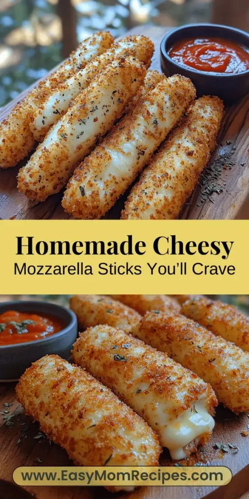 Dive into the delicious world of homemade Cheesy Delight Mozzarella Sticks! This recipe showcases gooey mozzarella wrapped in a crispy, golden coating that’s perfect for any occasion. Simple to make, these snacks feature high-quality ingredients like low-moisture mozzarella, seasoned breadcrumbs, and a secret blend of spices. Get ready to impress friends and family with this crowd-pleaser, ideal for parties or cozy nights in. Enjoy every cheesy bite!