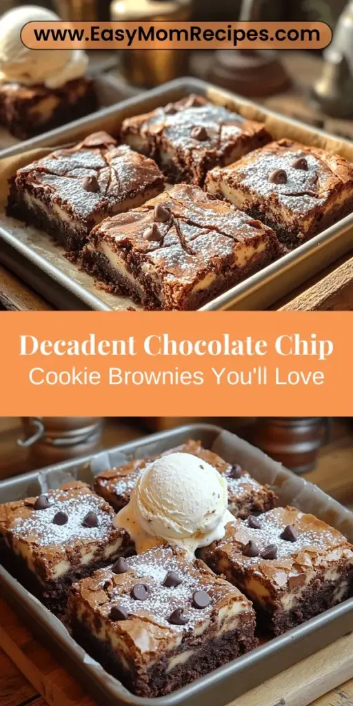 Discover the delicious fusion of two classic treats with the Chocolate Chip Cookie Brownies Delight recipe! This decadent dessert features a rich, fudgy brownie base topped with a soft, chewy layer of chocolate chip cookie, creating a wonderfully textured experience. Perfect for family gatherings or cozy nights in, making this dessert is simple, and its nostalgic flavors are sure to satisfy any sweet tooth. Delight your friends and family with this irresistible combination!