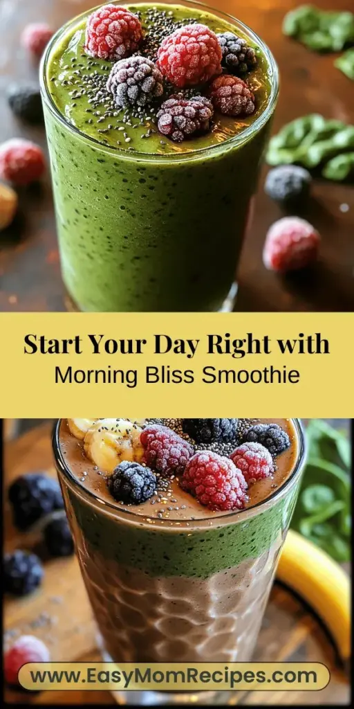 Start your day off right with the Morning Bliss Smoothie, a delicious and nutritious breakfast option that’s quick to prepare. Packed with energizing fruits, greens, and protein-rich ingredients, this smoothie is perfect for busy mornings. With customizable ingredients like bananas, spinach, Greek yogurt, and frozen berries, you can tailor it to your taste and dietary needs. Fuel your body with essential nutrients while enjoying a refreshing, vibrant flavor that keeps you satisfied all morning long.