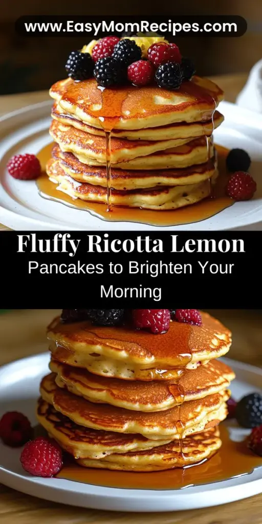 Indulge in a delightful twist on breakfast with fluffy ricotta lemon pancakes! Combining creamy ricotta and zesty lemon creates a unique flavor that elevates this classic dish. These pancakes are not just light and airy, but also packed with nutrition, offering protein and vitamins. With tips for ingredient selection and cooking techniques, this recipe ensures a beautiful and delicious result every time. Perfect for brunch or a special occasion, enjoy them with maple syrup or fresh berries for an unforgettable meal!