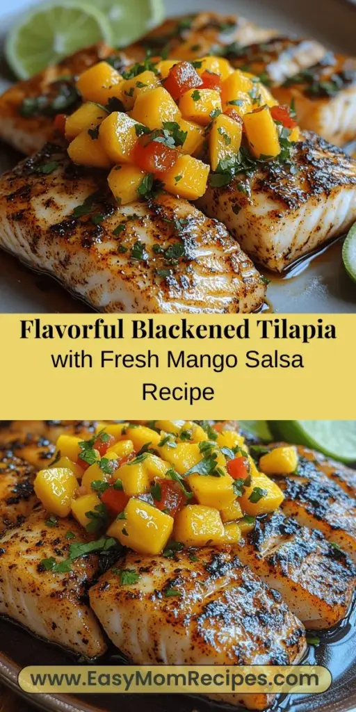 Discover the vibrant flavors of Blackened Tilapia with Mango Salsa, a dish that combines the tender, flaky tilapia with a refreshing, tropical mango salsa. This quick and easy recipe is perfect for weeknight dinners or special gatherings. Explore the origins of blackened cooking, learn about essential spices, and get step-by-step instructions for preparing this delicious meal. Enjoy the harmonious blend of bold spices and fresh produce that will elevate your culinary repertoire!