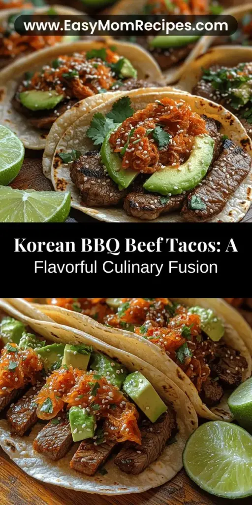Discover the mouthwatering fusion of flavors with Korean BBQ Beef Tacos. This delicious recipe combines the savory essence of traditional Korean barbecue with the convenience of tacos, featuring marinated beef topped with fresh ingredients like kimchi and avocado. Explore the origins of both cuisines, learn about key ingredients, and follow a step-by-step guide to preparing these tacos at home. Perfect for any occasion, these tacos promise to satisfy your taste buds and impress your guests.