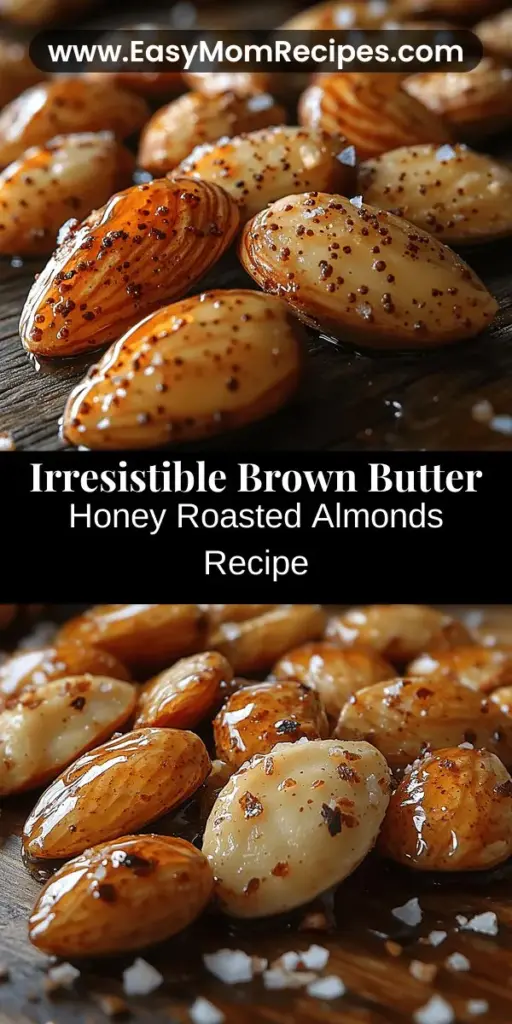 Discover the irresistible taste of Brown Butter Honey Roasted Almonds, the perfect homemade snack that combines rich flavors and healthy ingredients. This delightful recipe elevates raw almonds with the nutty essence of brown butter and the natural sweetness of honey. Enjoy these almonds on their own or as a topping for salads and yogurt. Packed with healthy fats and protein, they satisfy your cravings while offering numerous health benefits. Create this tasty treat and indulge guilt-free!